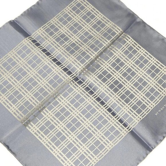 Auth Burberry Black Label - Light Blue Light gray Scarf - Picture 1 of 4